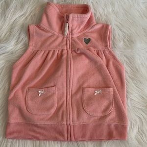 Carter’s Girls 12M Pink Zippered Vest
